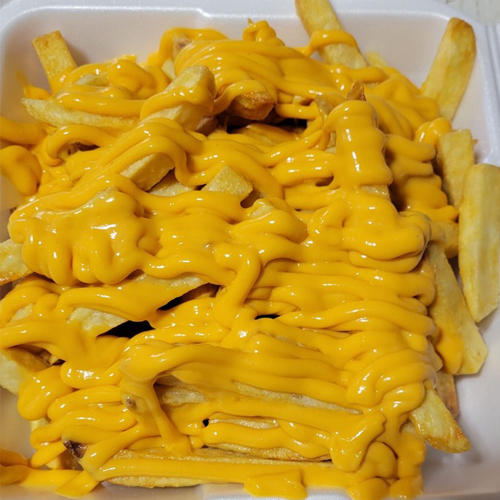 Papas con queso amarillo